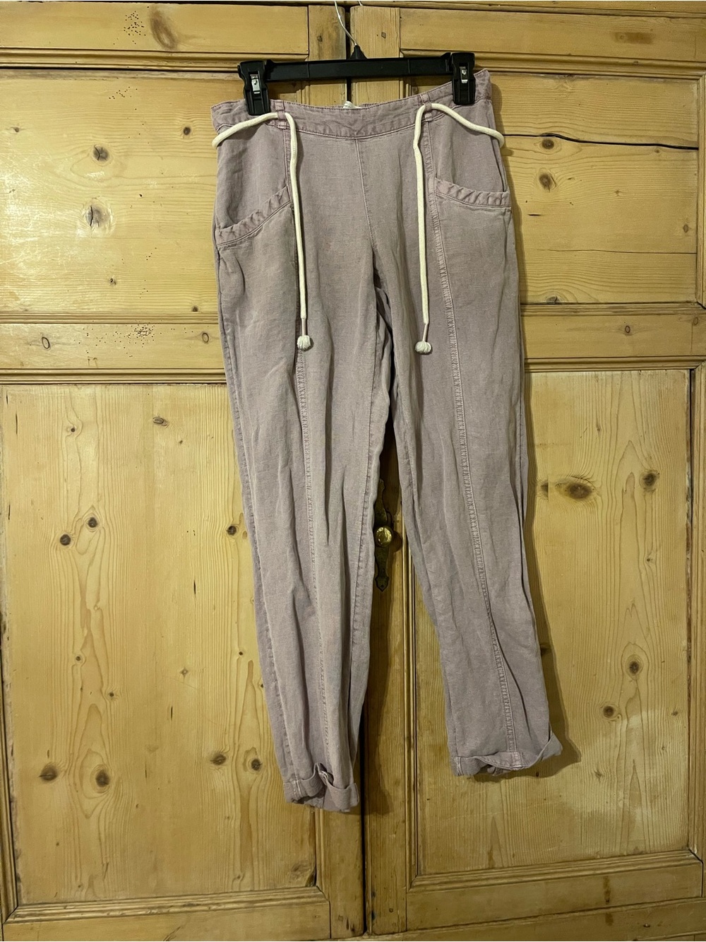 Womanโs C&C California Casual Drawstring Pants - Light Mauve. Size S